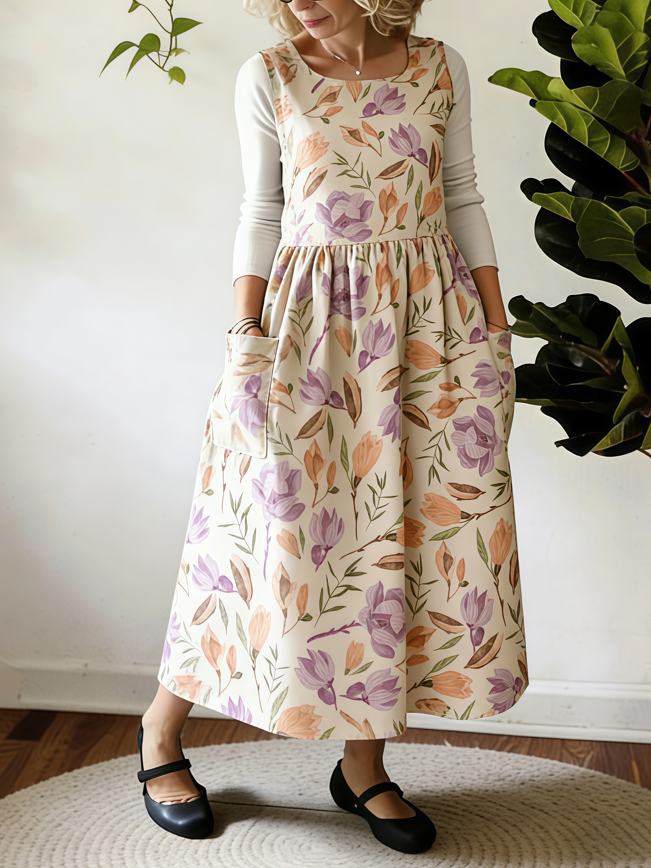 Autumn Garden Natural Style Apron