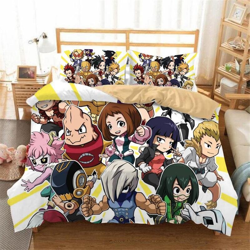 My Hero Academia 5 Bedding Set Bed Quilt Cover Pillow Case Home Use