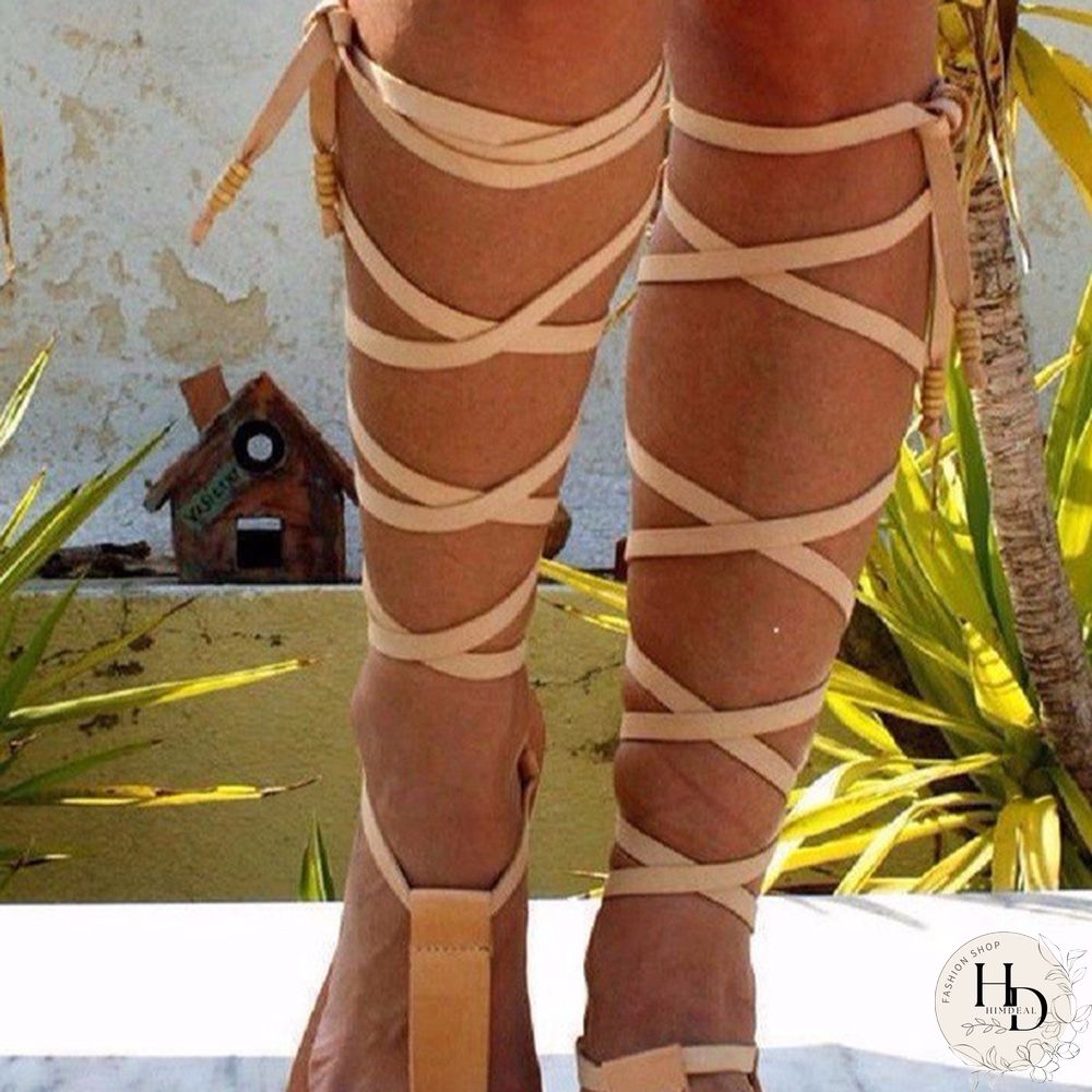 Summer Women New Flat Bottom Non Slip Leg Ring Sandals Flip Flop Women Beach Sandals Slippers