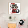 Christmas Kitten-18CT Stamped Cross Stitch 25*25cm/9.84*9.84in tapestrymarket