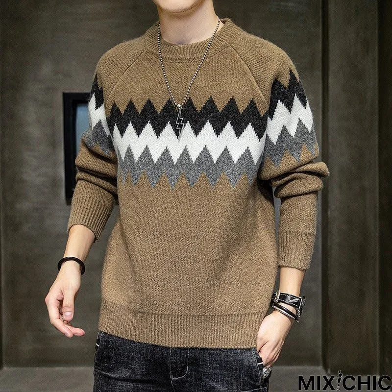 Loose Neck Sweater Men's Sweater