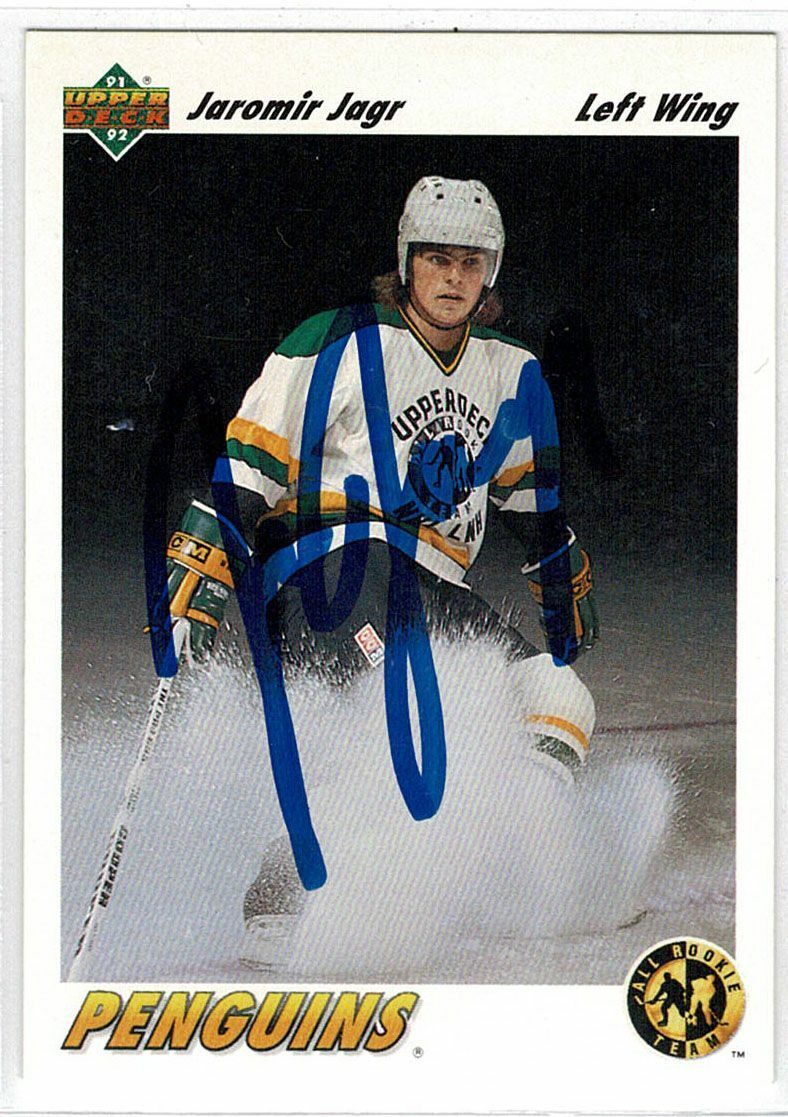 Jaromir Jagr signed autographed card! Authentic! 12388