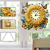 DIY Sunflower Diamond Painting Ornament with Clock Function for Decor
