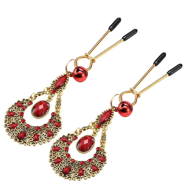 Nipple Clamps Exotic Flirtatious Breast Bell Couples Teach Sex Toys