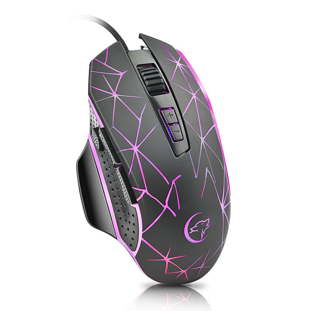 USB Wired Gaming Mouse 4000DPI 9 Buttons 4 Color LED Backlight Optical Mice от Cesdeals WW