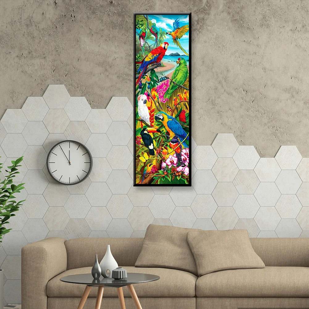 Diamond Painting - Full Round Drill - Color Parrot(30*80cm)