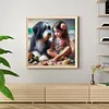 Diamond Painting -DIY Round Drill Girl & Dog