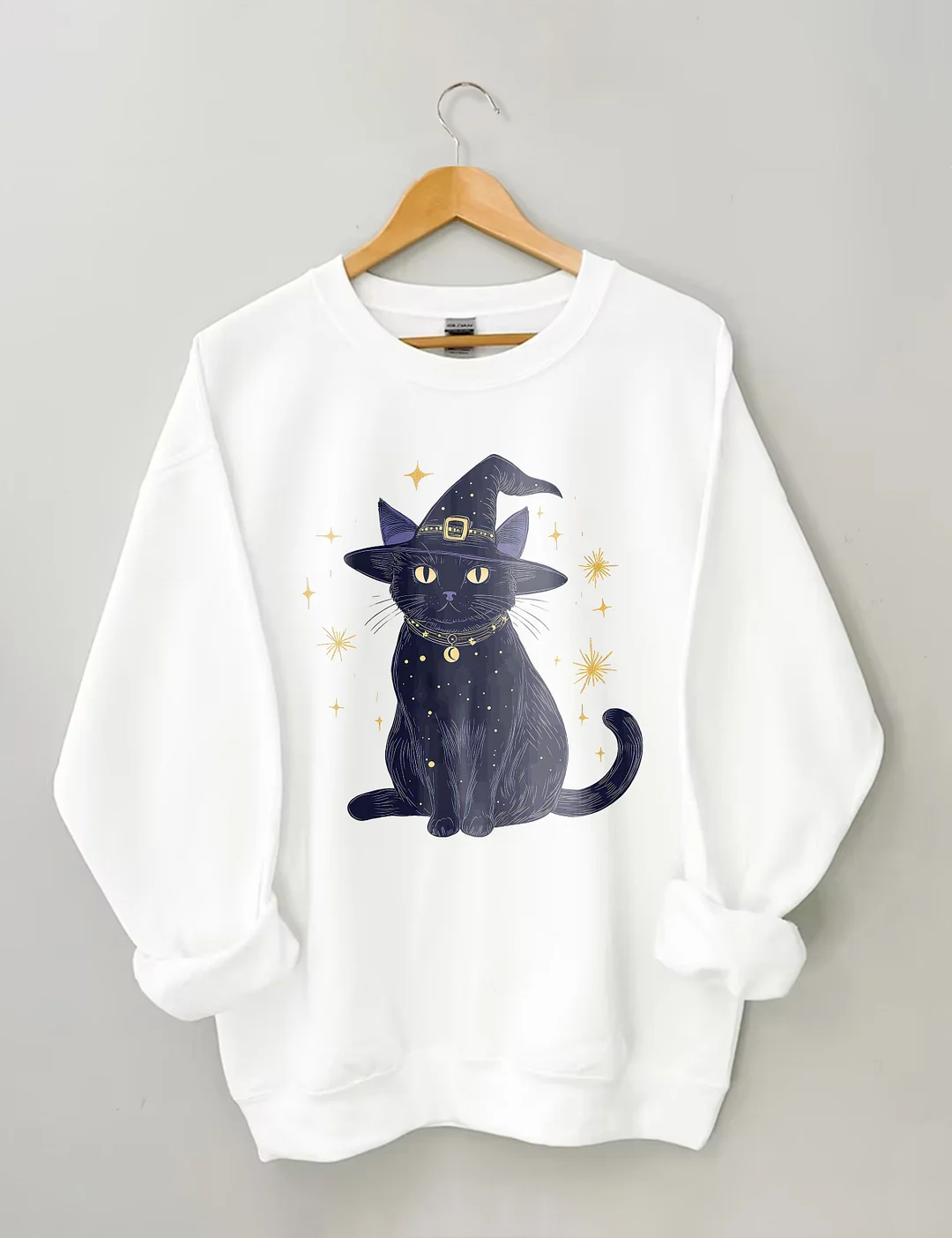 Halloween Witch Kitten Sweatshirt