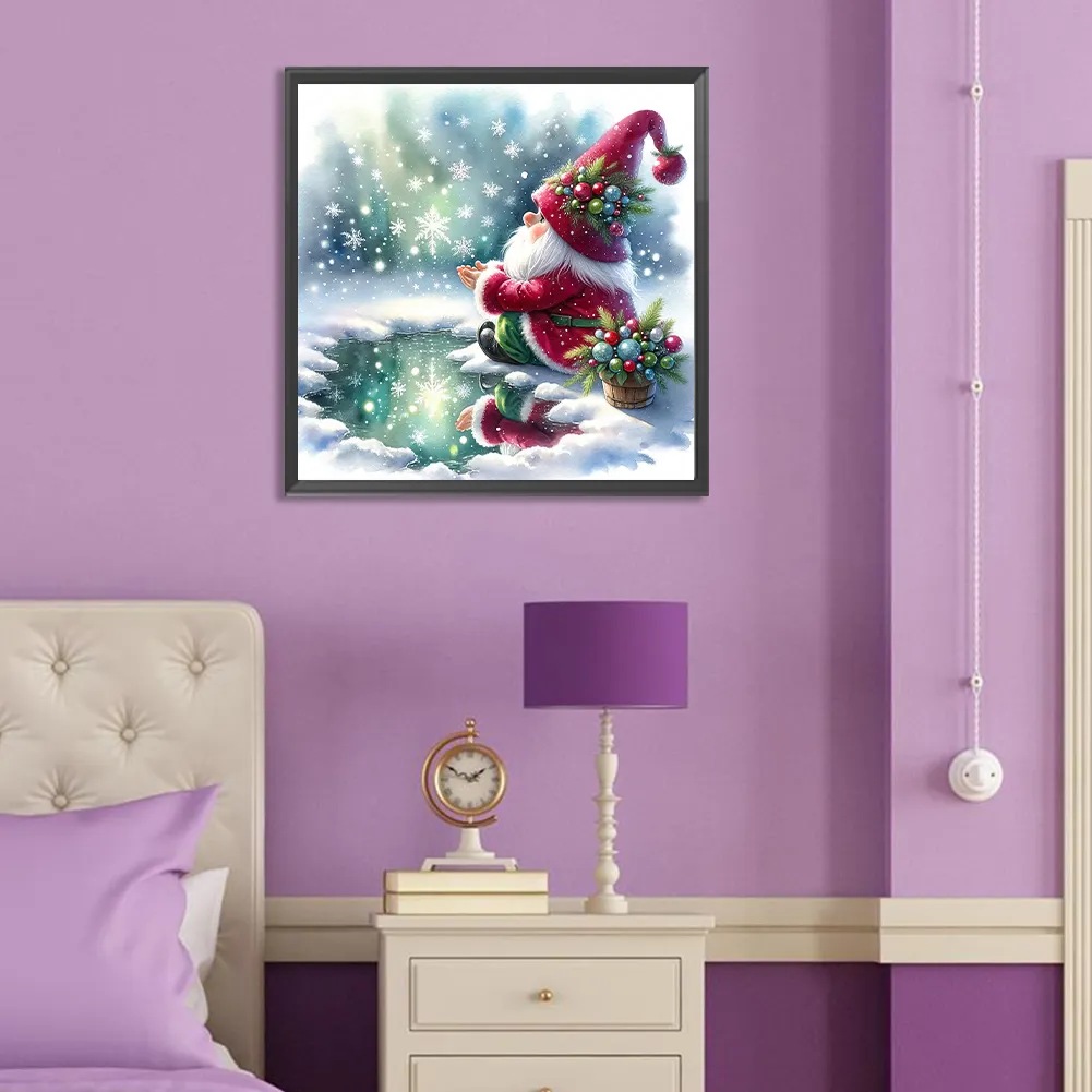 Diamond Painting - Full Round Drill - Christmas Gnome(Canvas|30*30cm)