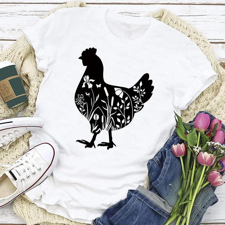 PSL - Floral chicken T-shirt Tee-05023