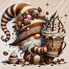 Coffee Gnome - 11CT Stamped Cross Stitch - 40*40cm