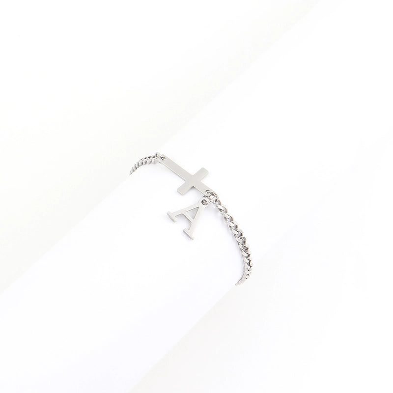 Casual Minimalist Classic Style Cross Letter 201 Stainless Steel 304 Stainless Steel Men’s Bracelets Men Chain Bracelets