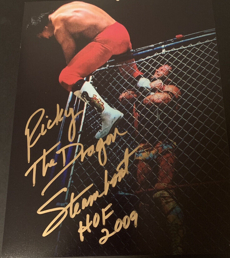 ricky the dragon steamboat Signed 8x10 Photo Poster painting Auto Pic Wwf