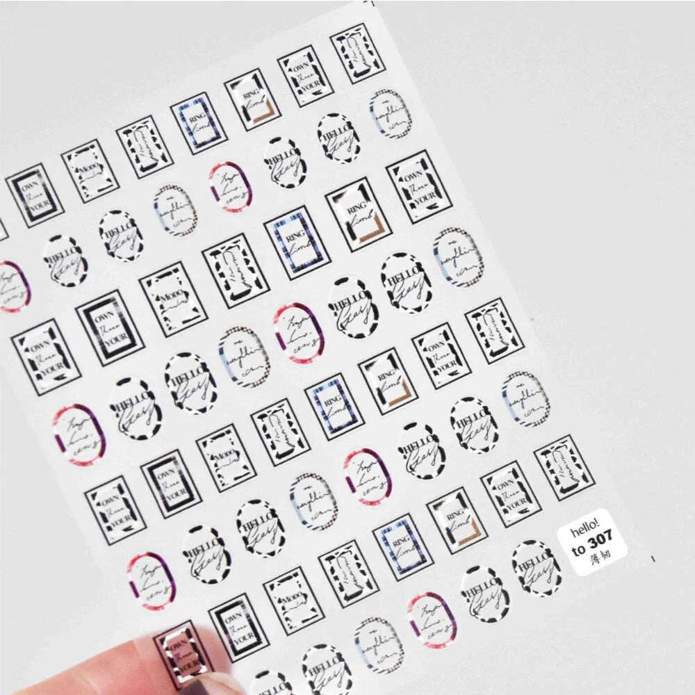 Angel Cross Wings Corpse Bride Nail Sticker 3D Engraved Nail Stickers Flower Rose Nail Art Decorations Nail Decals Design