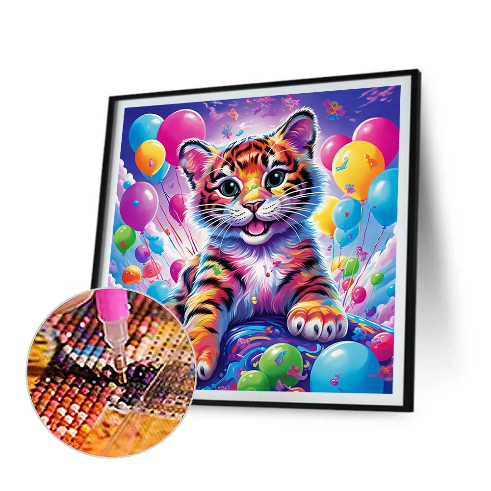 Diamond Painting - Full Round Drill - Tiger(Canvas|30*30cm)