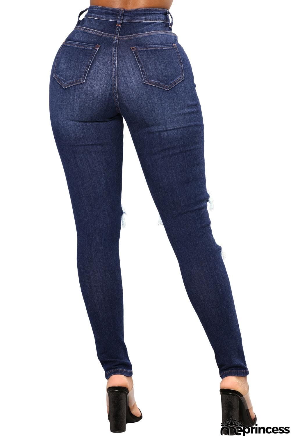 Dark Denim Distressed Skinny Jeans