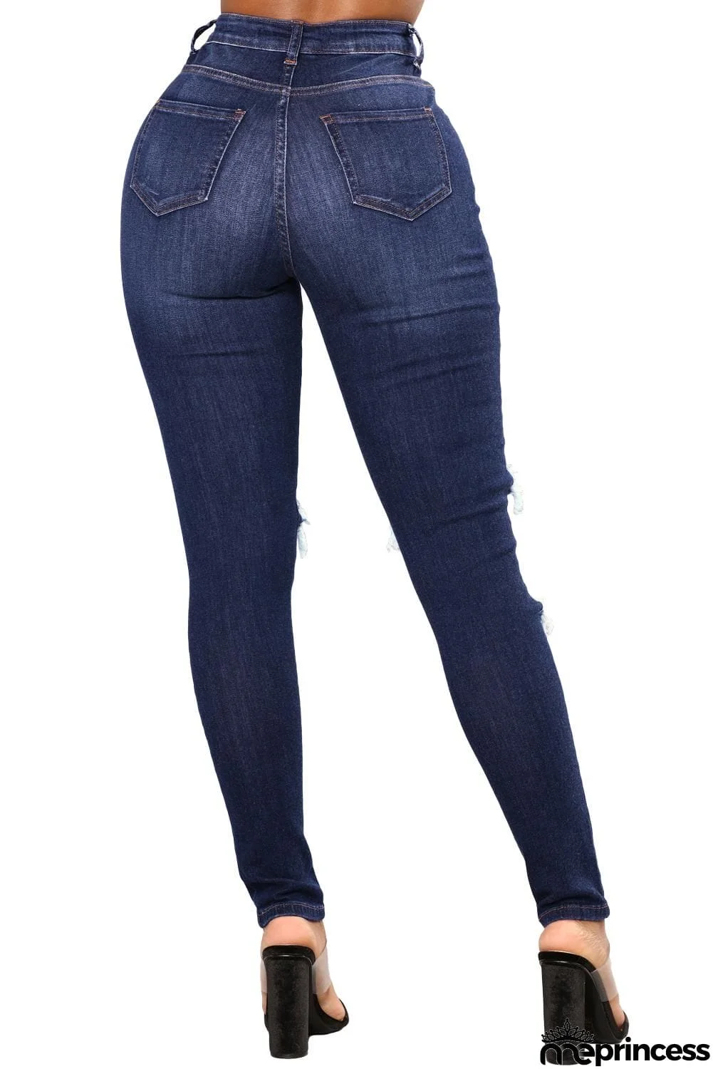 Dark Denim Distressed Skinny Jeans