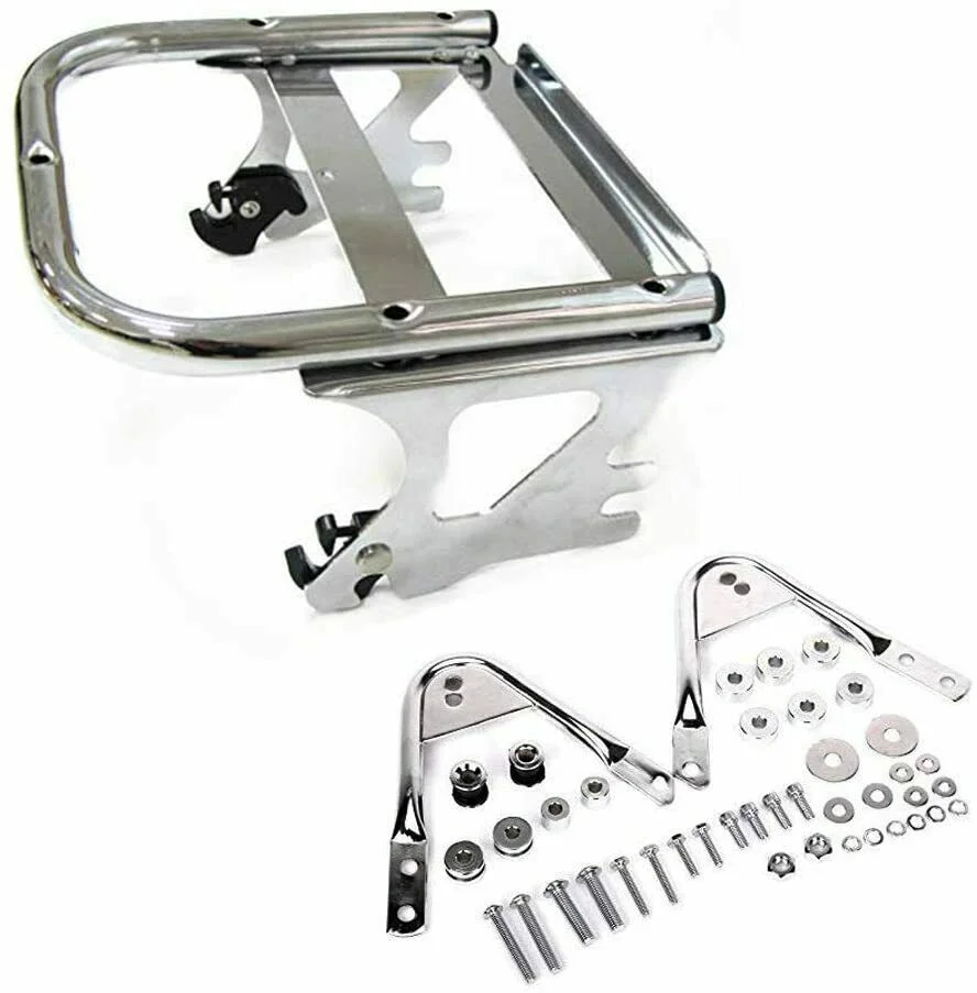 (*U.S. Mainland Only*) Detachable Two-Up Tour Pack Mount Luggage Rack +Docking For 97-08 Harley Touring