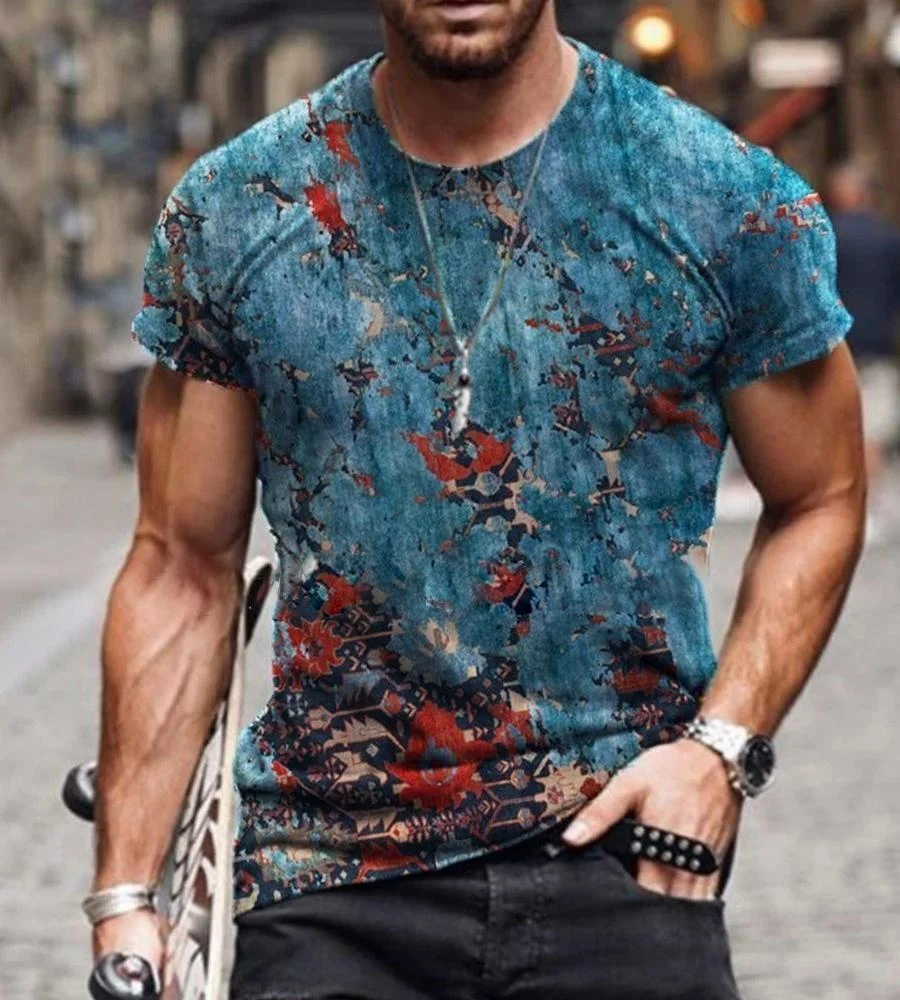 Men Vintage Print T-shirts