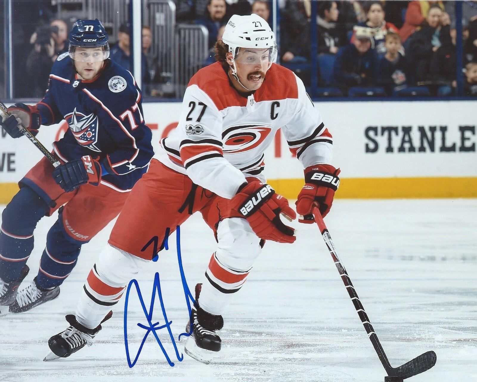 Justin Faulk Signed 8x10 Photo Poster painting Carolina Hurricanes Autographed COA D