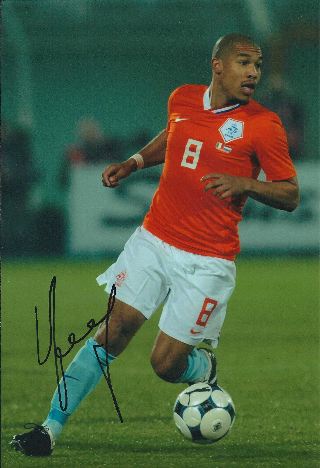 Nigel DE JONG Signed 12x8 Photo Poster painting AFTAL COA Autograph Manchester City HOLLAND RARE