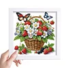 Butterfly Flower 5D DIY Partial Special Shaped Drill Diamond Painting With Frame Kit 17.2x17.2cm