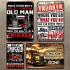 4PCS Truckers - Metal Tin Signs Set(8*12Inch/12*16Inch) - Garage&Transport