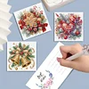 6PCS DIY Greeting Card Special shaped Diamond Painting Christmas Postcards