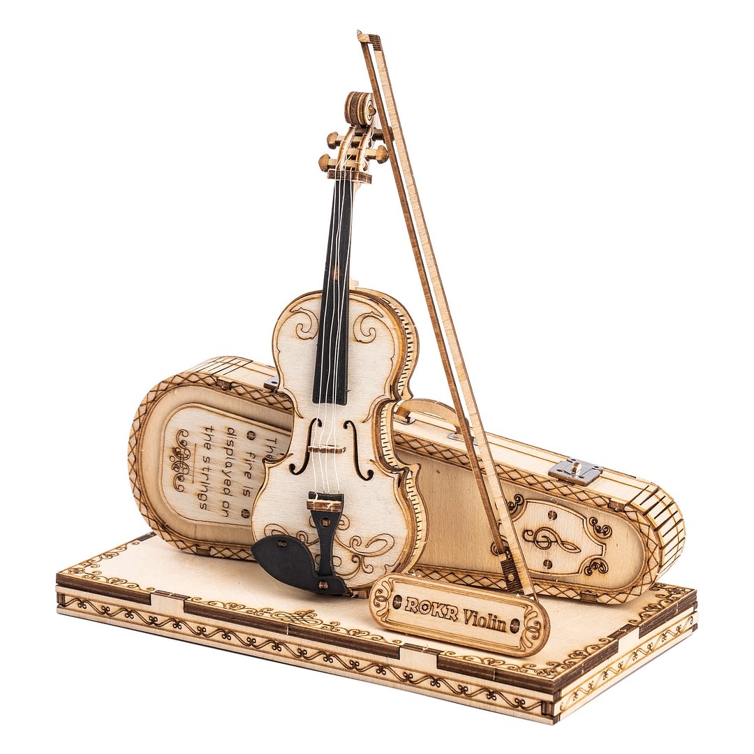 robotime-nl ROKR viool Capriccio model 3D houten puzzel TG604K