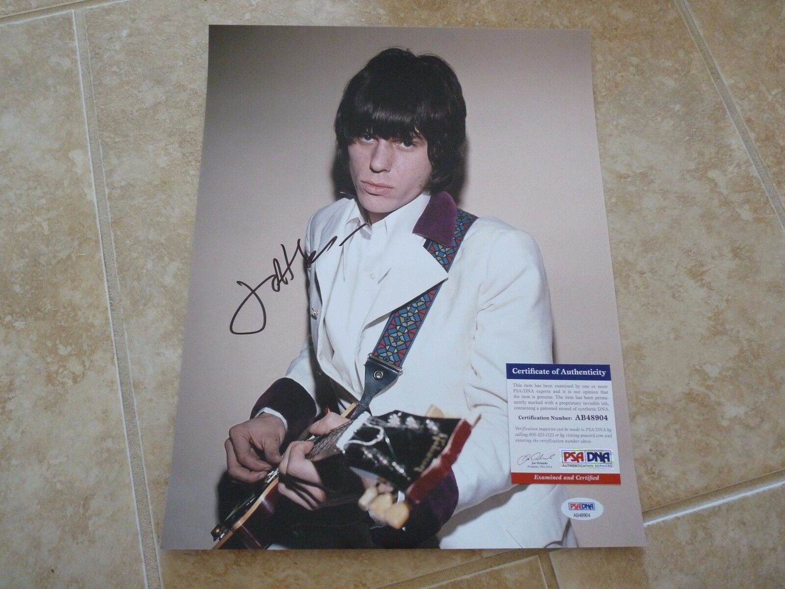 Jeff Beck 11x14 Signed Autographed Photo Poster painting PSA Certified #2 The Yardbirds F3