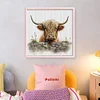 (Stamped/Counted) Highland Cow Baby-11CT Cross Stitch 40*40cm