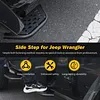 2 Door Carbon Steel Side Steps For Jeep Wrangler JK/JL 2007-2023 350 LBS Load