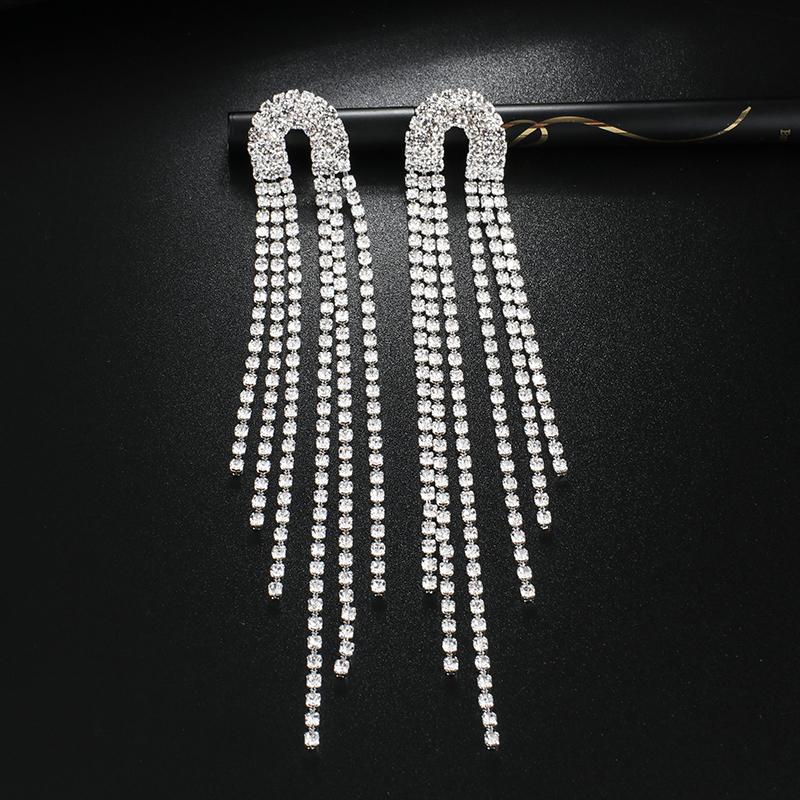 Rhinestone LuxuryTassel Drop Dangle Earrings For Women Party Jewelry | Oxredo Shop Ramadan Sale
