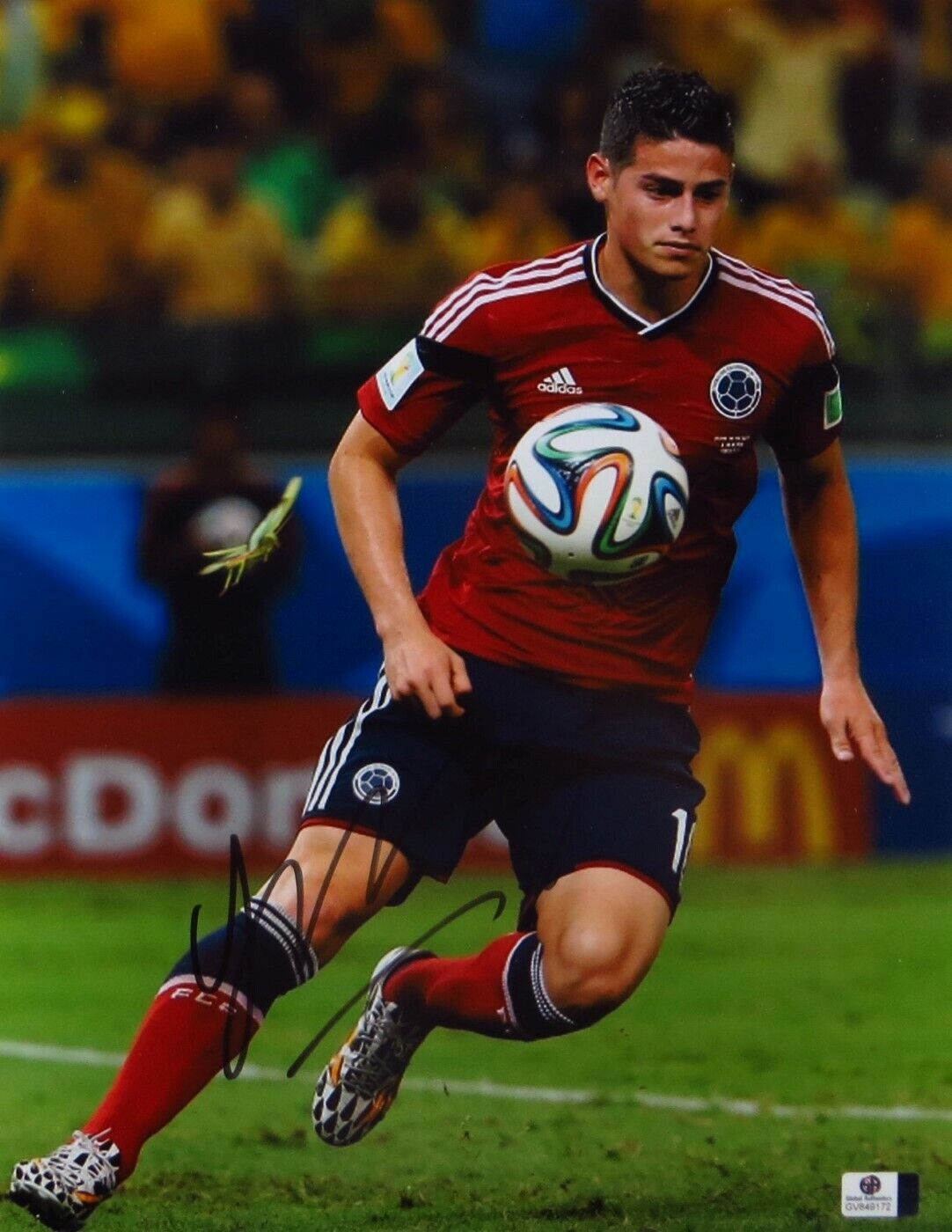 James Rodriguez Signed Autographed 11X14 Photo Poster painting Real Madrid Action Shot GV849172