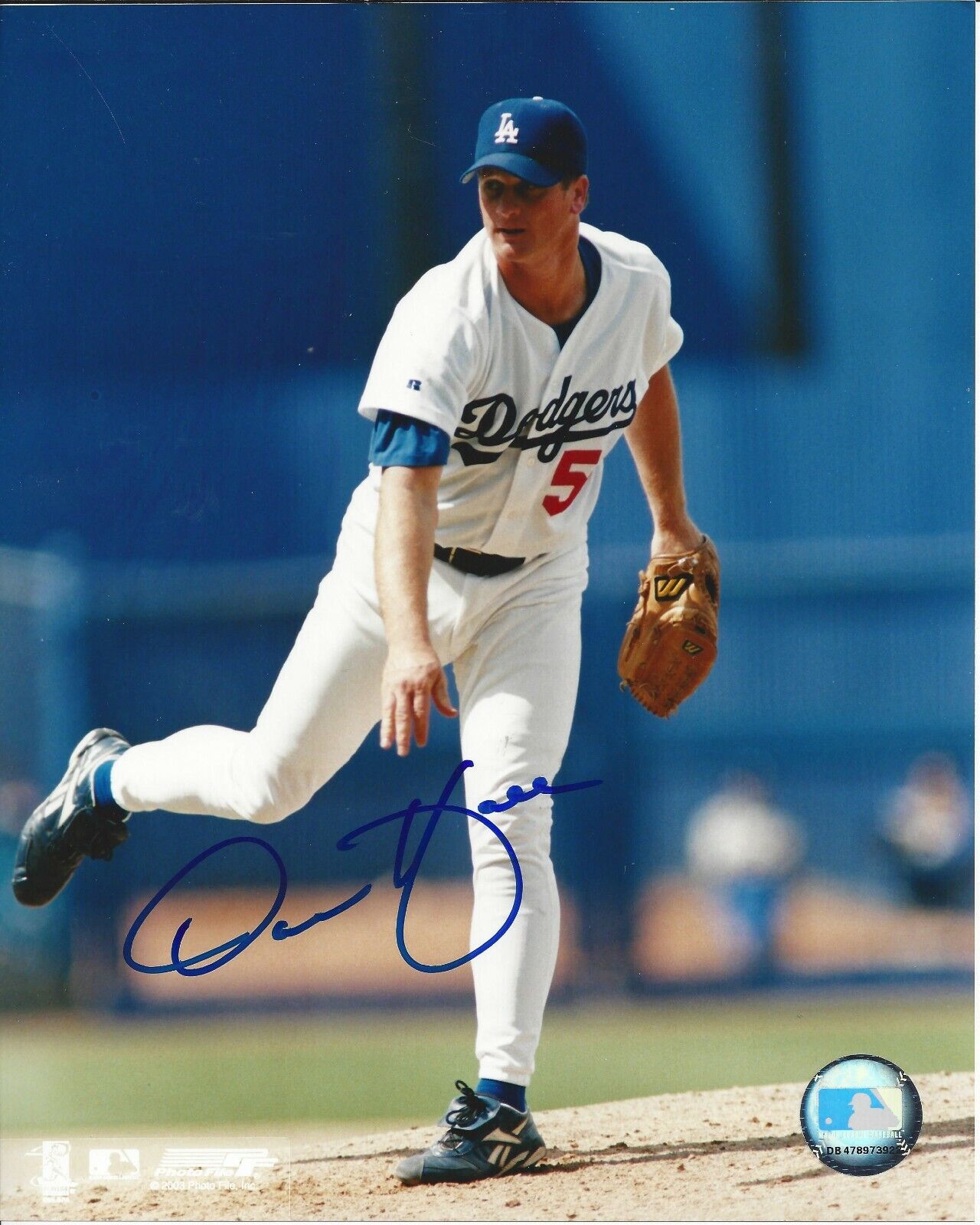 Darren Hall Autographed 8x10 Los Angeles Dodgers#2