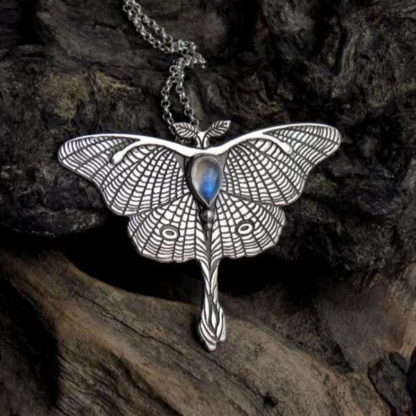 925 Butterfly Moonstone Necklace