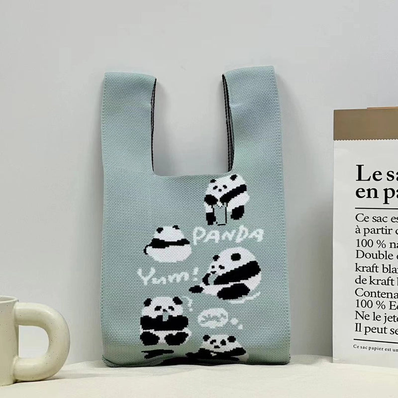 Gift Packaging Handbag Casual Knitted Handbag Woven Bag Multi-pattern Style Knitted Bag For Women