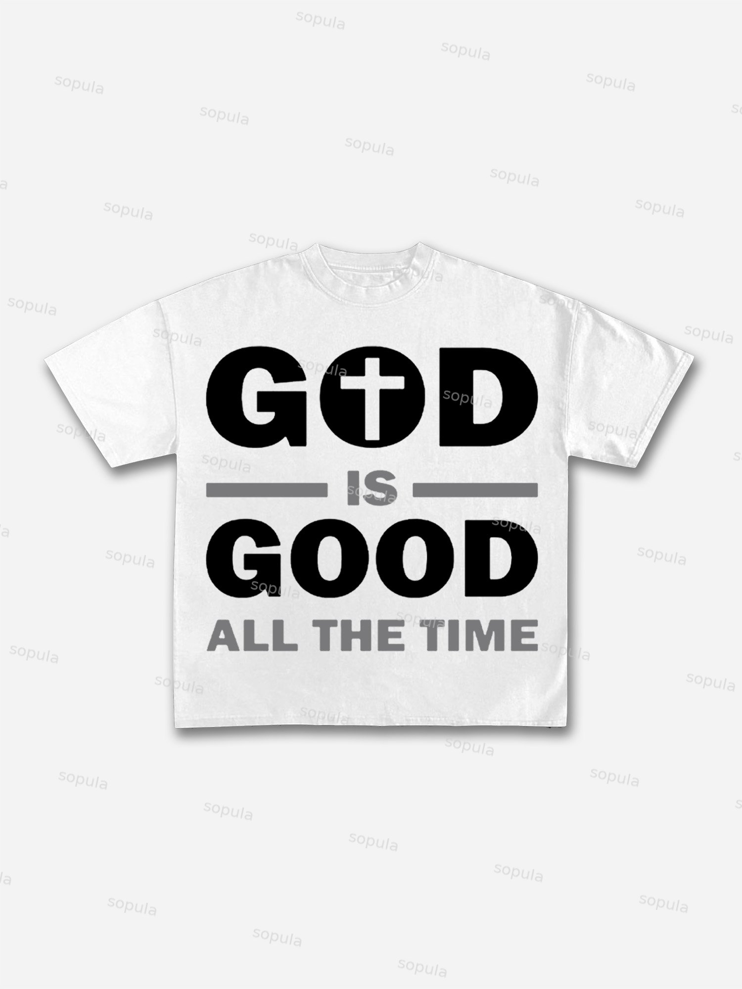 God Is Good Slogan Graphic Cotton T-shirt - Sopula｜Premium Graphic Tees & Graphic Clothing
