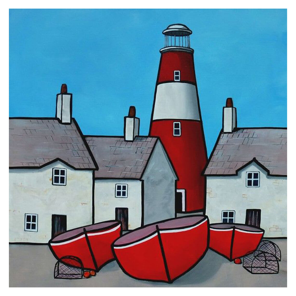Lighthouse-Paint by Numbers-8"x8"/20x20cm