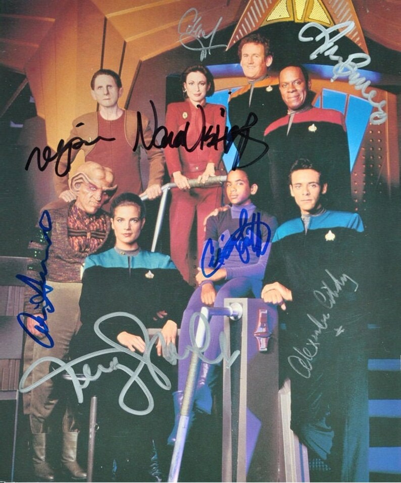 STAR TREK DS9 Cast Signed Photo Poster painting X8 Avery Brooks, Nana Visitor, Rene Auberjonois, Terry Ferrell, Alexander Siddig, Armin Shimerman ++ wCOA