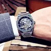 Royal hollow watch men's fully automatic mechanical watch retro business classic oak waterproof fashion brand square watch