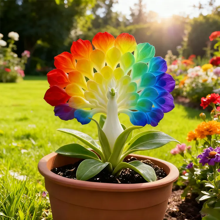 🌈 Rainbow Peacock Flower Bulb &ndash; Grow Your Magical Garden Showstopper