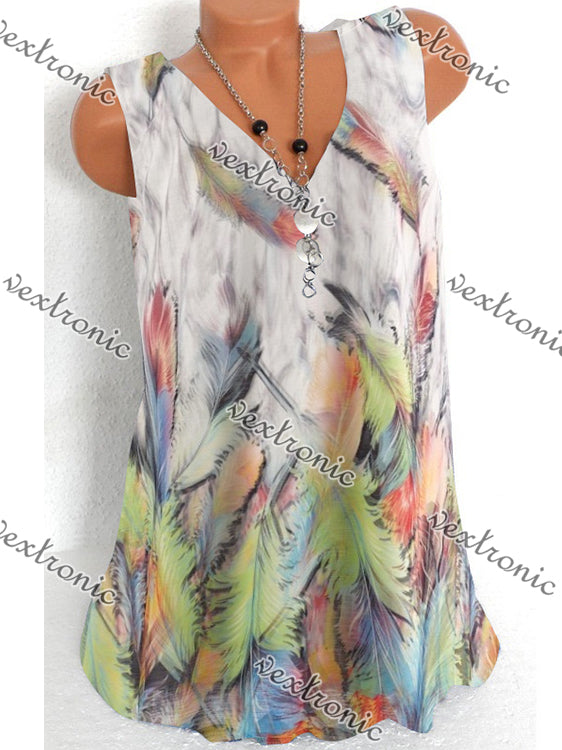 Women Long Sleeve V-neck Graphic Floral Printed Top