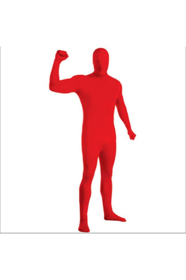 Halloween Long Sleeve Man Skin-Tight Zentai Costume Red-elleschic