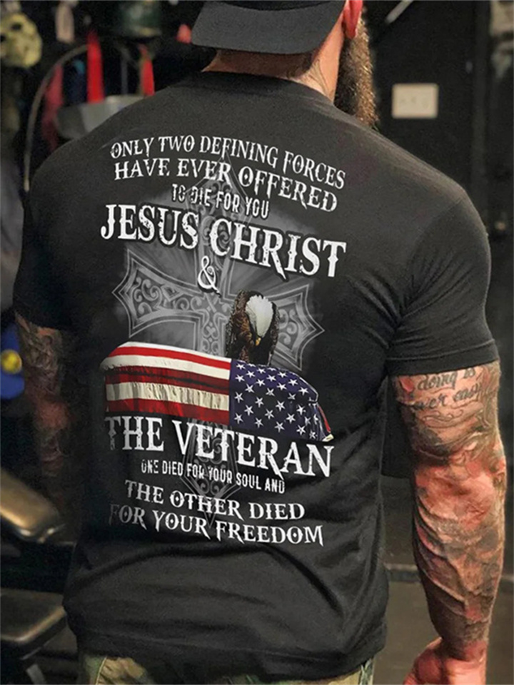 Men's T shirt Tee Tee Graphic Eagle National Flag Crew Neck Clothing Apparel 3D Print Outdoor Casual Short Sleeve Print Fashion Designer Vintage