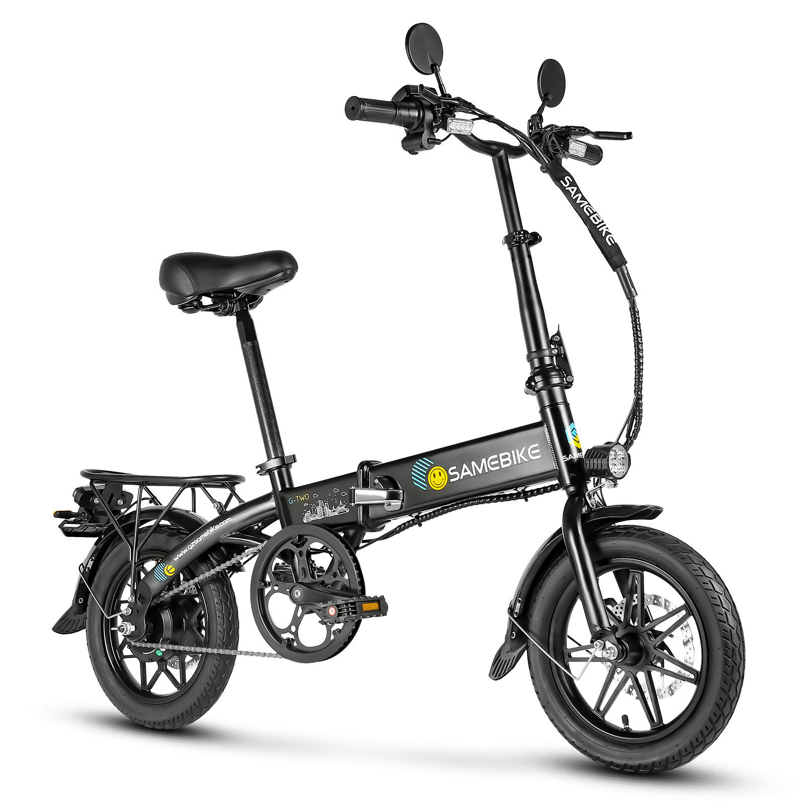 SAMEBIKE YINYU14 14" 36V 7.8Ah Battery  350W Motor Max Speed 30KM/H Portable Foldable Commuter Electric Bike