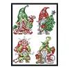 (Counted/Stamped) 14CT Christmas Gnomes-Cross Stitch 22*30cm/8.66*11.81in(Brand)