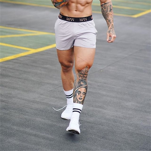 Solid Color Breathable Quick-drying Shorts Sweatpants Fitness Men Shorts