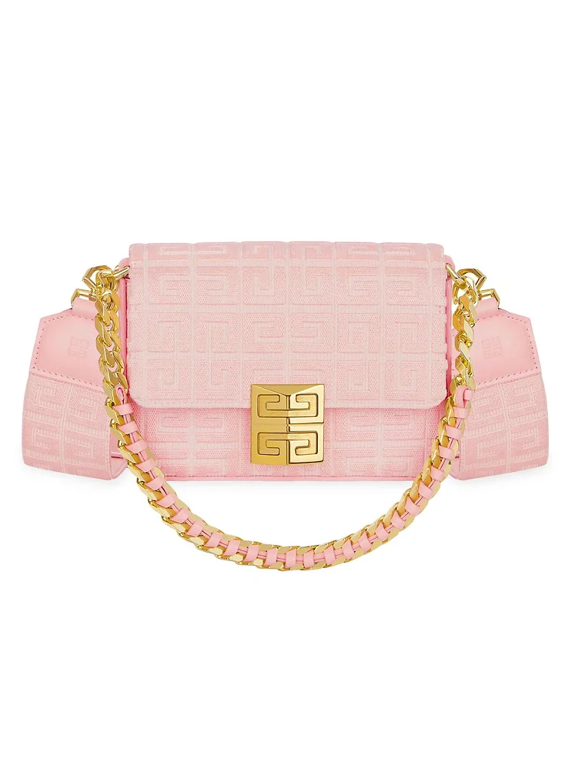 Givenchy Woven Chain Logo Crossbody Bag-Tender Pink