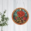 Diamond Painting Single-Side Acrylic Rose Hanging Pendant for Office Home Decor